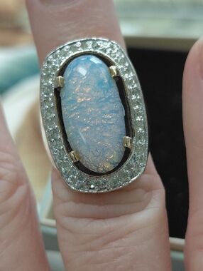 PANETTA VINTAGE OPAL STATEMENT RING 5.5